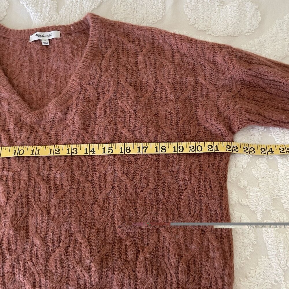 Madewell Sweater Womens Small Orange Alna Knitted Alpaca Blend Casual - Picture 5 of 8